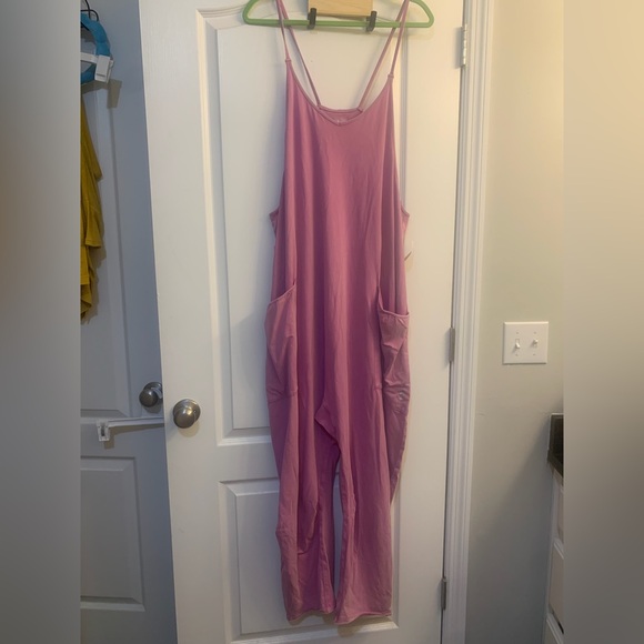 Free People FP Movement Raspberry Punch Hot Shot Onesie Jumpsuit Size Large NWT - Picture 3 of 6